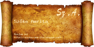 Szőke Amrita névjegykártya
